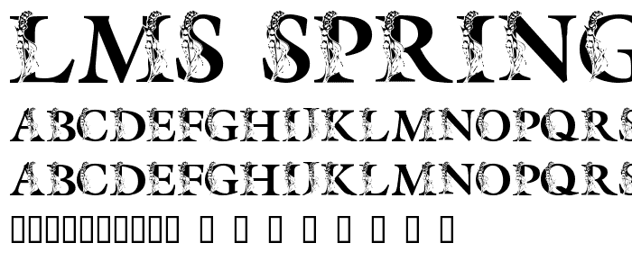 LMS Spring Lily font